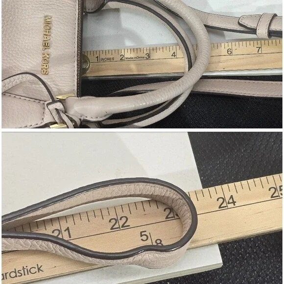 Michael Kors Camille Leather Satchel Crossbody Soft Pink Large Classic Purse - Picture 16 of 16